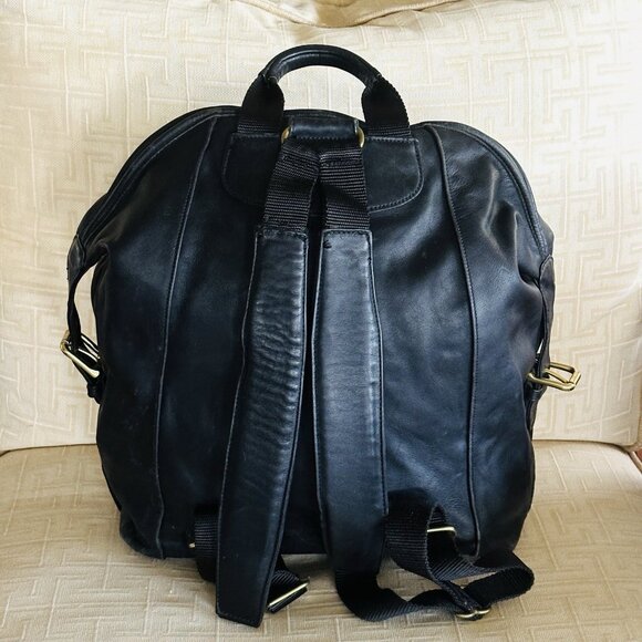 Coach Vintage C7B-0521 Large Backpack Black Glove-Tanned Cowhide Leather USA - Picture 3 of 15
